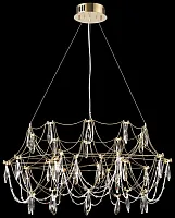 Люстра подвесная LED Felicia WE336.40.303 Wertmark прозрачная на 1 лампу, основание золотое в стиле хай-тек современный Люстра подвесная LED Felicia WE336.40.303 Wertmark прозрачная на 1 лампу, основание золотое в стиле хай-тек современный