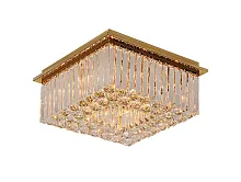 Люстра потолочная 8508/PL gold NEW Newport прозрачная на 8 ламп, основание золотое в стиле классика модерн американский 