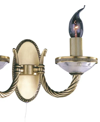 Бра с выключателем A 4650/2  Reccagni Angelo без плафона на 2 лампы, основание античное бронза в стиле классический  фото 2