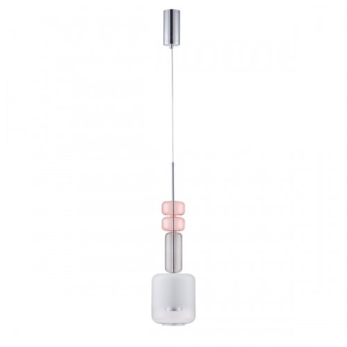 Светильник подвесной Verona 6505/1 Lumion серый белый розовый 1 лампа, основание хром в стиле современный 