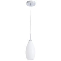 Светильник подвесной Bicchiere A4282SP-1CC Arte Lamp белый 1 лампа, основание хром в стиле современный 