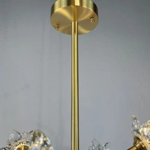 Люстра потолочная Lotos 203938-26 ImperiumLoft прозрачная на 9 ламп, основание золотое в стиле современный лофт  фото 4