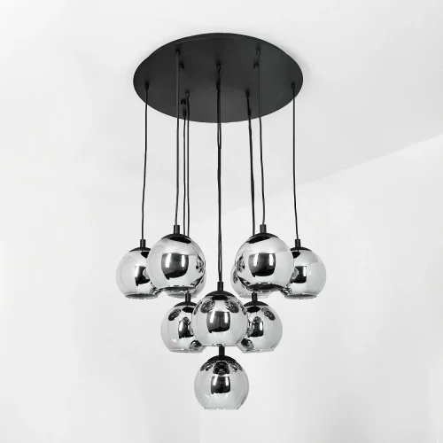 Светильник подвесной Ariscani 98654 Eglo чёрный 10 ламп, основание чёрное в стиле современный  фото 3