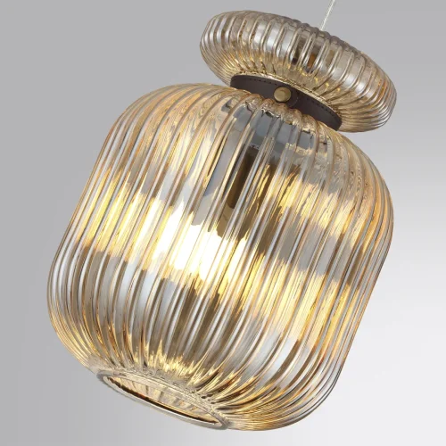 Светильник подвесной Jugi 5042/1A Odeon Light янтарный 1 лампа, основание античное бронза в стиле современный выдувное фото 5