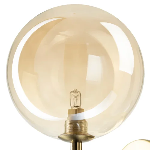 Бра с выключателем Нарда CL204310 Citilux янтарный на 1 лампа, основание бронзовое в стиле современный молекула шар фото 5