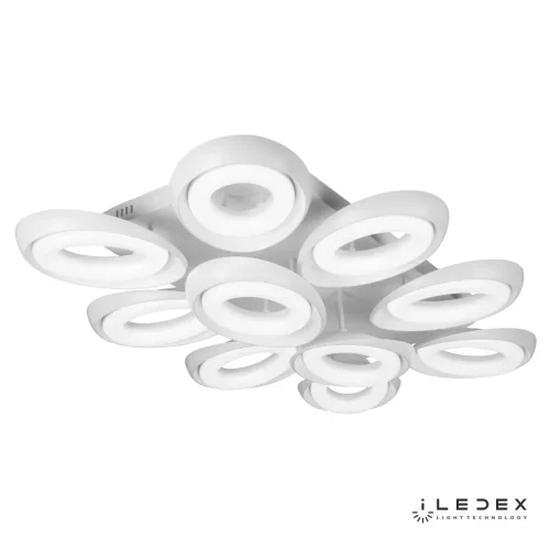 Люстра потолочная LED с пультом Fancy FS-011-X10 240W WH iLedex белая на 1 лампа, основание белое в стиле современный хай-тек с пультом