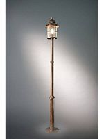 Парковый светильник GENOVA L70792.07 L'ARTE LUCE уличный IP43 коричневый 1 лампа, плафон прозрачный янтарный в стиле классический E27
