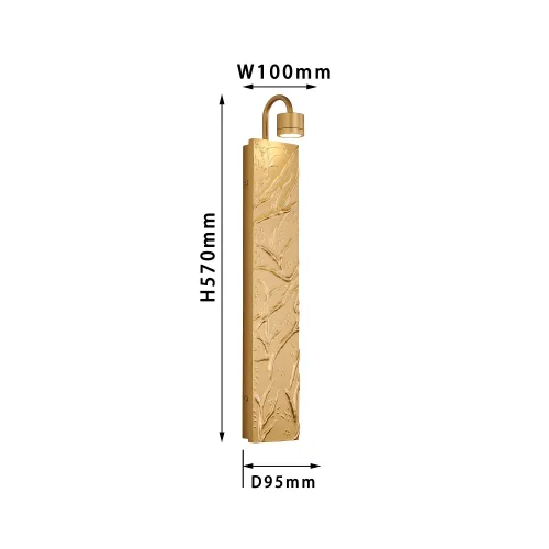 Бра LED Exemplum 4129-1W Favourite матовый золото на 1 лампа, основание матовое золото в стиле флористика кантри арт-деко  фото 3