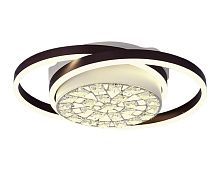 Люстра потолочная LED с пультом FA149 Ambrella light коричневая на 1 лампа, основание коричневое в стиле хай-тек с пультом кольца