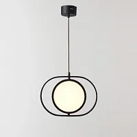 Светильник подвесной ARVET горизонтальный Черный 179644-26 ImperiumLoft чёрный 1 лампа, основание чёрное в стиле современный лофт 