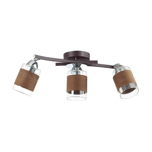 Люстра потолочная  FILLA 3030/3CA Lumion коричневая на 3 лампы, основание коричневое хром в стиле современный 