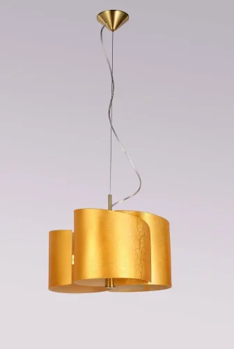 Люстра подвесная Vetro-oro 195.3 Lucia Tucci золотая на 3 лампы, основание золотое в стиле модерн 