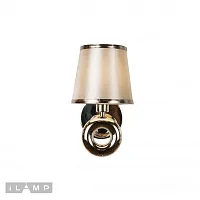 Бра Brooklyn W2401-1 Nickel iLamp коричневый 1 лампа, основание никель в стиле современный американский 