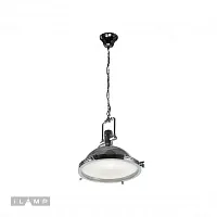 Светильник подвесной Lamp Loft199-C iLamp белый 1 лампа, основание хром в стиле лофт 
