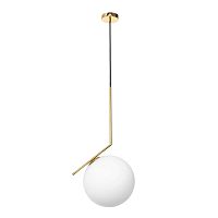 Светильник подвесной Icl 2578-B LOFT IT белый 1 лампа, основание бронзовое в стиле современный шар