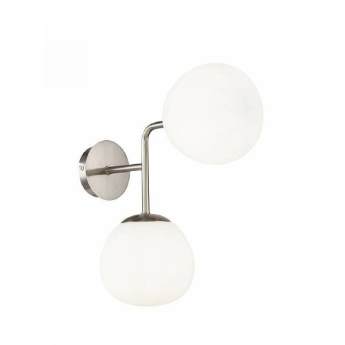 Бра Erich MOD221-WL-02-N Maytoni белый на 2 лампы, основание никель в стиле современный 