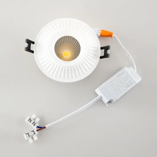 Светильник точечный LED Дзета CLD042NW0 Citilux белый 1 лампа, основание белое в стиле классический современный  фото 8