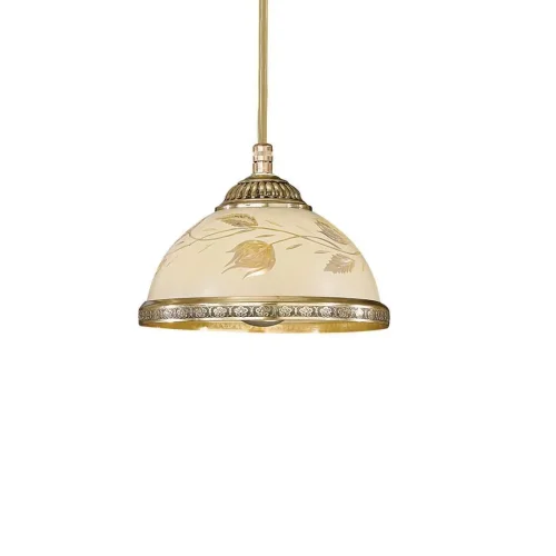 Светильник подвесной L 6308/16 Reccagni Angelo жёлтый 1 лампа, основание золотое в стиле классический 