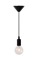 Светильник подвесной FIX 08408/01/30 Lucide прозрачный 1 лампа, основание чёрное в стиле современный 