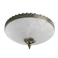 Светильник потолочный Crown A4541PL-3AB Arte Lamp белый 3 лампы, основание античное бронза в стиле классика 