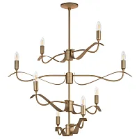 Люстра подвесная Ragno 733283 Lightstar без плафона на 8 ламп, основание золотое в стиле современный арт-деко Люстра подвесная Ragno 733283 Lightstar без плафона на 8 ламп, основание золотое в стиле современный арт-деко