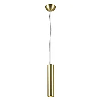 Светильник подвесной Pendenti 1965-1P Favourite матовый золото 1 лампа, основание золотое в стиле современный трубочки