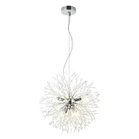 Люстра подвесная Davie LSP-8775 Lussole прозрачная на 8 ламп, основание хром в стиле флористика современный ветви