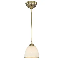 Светильник подвесной L 7005/14 Reccagni Angelo белый 1 лампа, основание античное бронза в стиле классический 