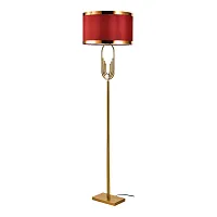 Торшер Randolph LSP-0618 Lussole  красный 1 лампа, основание бронзовое в стиле современный
