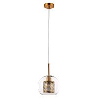 Светильник подвесной Manchester A7620SP-1AB Arte Lamp прозрачный 1 лампа, основание античное бронза в стиле современный 