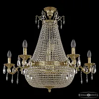 Люстра потолочная 2205H201/6/80IV/Y1 G Bohemia Ivele Crystal без плафона на 12 ламп, основание золотое прозрачное в стиле классика sp