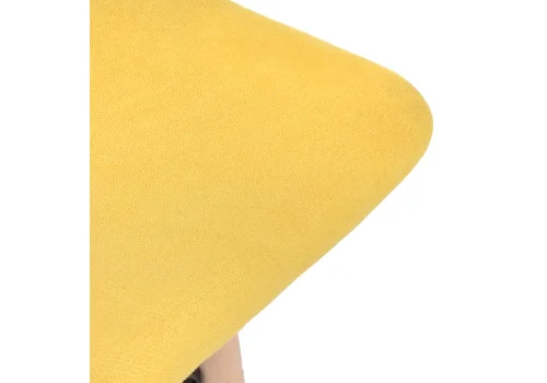 Табурет Ben yellow 11836 Woodville, жёлтый/ткань, ножки/массив бука дерево/натуральный, размеры - ****400*400 фото 5