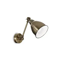 Бра лофт NEWTON AP1 BRUNITO Ideal Lux бронзовый 1 лампа, основание бронзовое в стиле лофт 