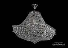 Люстра потолочная хрустальная 19272/H1/55IV NB Bohemia Ivele Crystal прозрачная на 12 ламп, основание никель в стиле классический sp