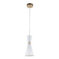 Светильник подвесной Sheen 2758-1P F-promo белый 1 лампа, основание золотое в стиле минимализм 