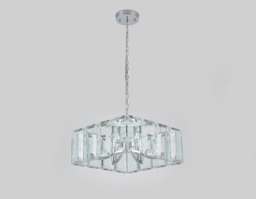 Люстра подвесная Traditional TR5148 Ambrella light прозрачная на 6 ламп, основание хром в стиле арт-деко  фото 3