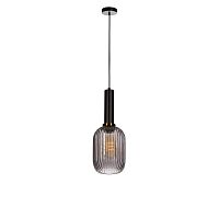 Светильник подвесной Iris 2070-A+BL LOFT IT серый чёрный 1 лампа, основание чёрное в стиле лофт выдувное