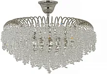 Люстра потолочная хрустальная Delia E 1.3.40.105 N Arti Lampadari прозрачная на 5 ламп, основание никель в стиле классический 