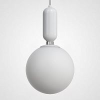 Светильник подвесной Parachilna 179984-22 ImperiumLoft белый 1 лампа, основание белое в стиле современный молекула шар