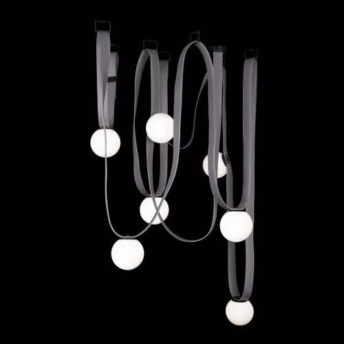 Светильник подвесной Picot 10240-7 LOFT IT белый 7 ламп, основание серое чёрное в стиле модерн шар фото 4