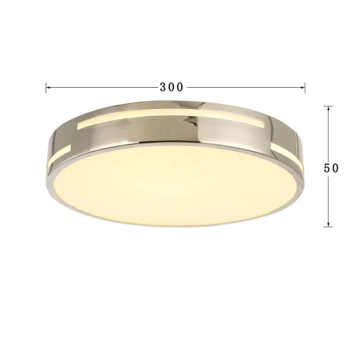 Светильник потолочный LED Pall 2744-1C F-promo белый 1 лампа, основание хром в стиле современный  фото 2