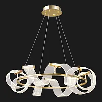 Люстра подвесная LED Knox LSP-7415 Lussole прозрачная на 1 , основание золотое в стиле современный хай-тек Люстра подвесная LED Knox LSP-7415 Lussole прозрачная на 1 , основание золотое в стиле современный хай-тек