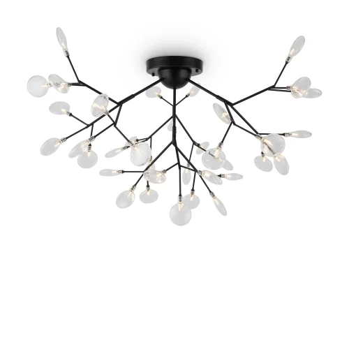 Люстра потолочная Florencia FR5049CL-36B Freya белая на 36 ламп, основание чёрное в стиле современный ветви фото 2