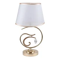 Настольная лампа Charm 2756-1T F-promo белая 1 лампа, основание золотое металл в стиле арт-деко 