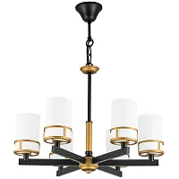 Люстра подвесная Cero 731067 Lightstar белая на 6 ламп, основание чёрное матовое золото в стиле современный арт-деко Люстра подвесная Cero 731067 Lightstar белая на 6 ламп, основание чёрное матовое золото в стиле современный арт-деко