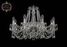 Люстра подвесная хрустальная 11.11.8.240.Cr.Sp Bohemia Art Classic прозрачная на 8 ламп, основание хром в стиле классический Люстра подвесная хрустальная 11.11.8.240.Cr.Sp Bohemia Art Classic прозрачная на 8 ламп, основание хром в стиле классический