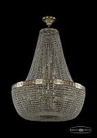 Люстра потолочная хрустальная 19051/H2/70IV G Bohemia Ivele Crystal прозрачная на 22 лампы, основание золотое в стиле классика sp