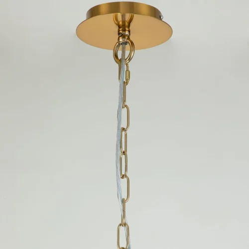 Люстра подвесная Ketten 2867-7P Favourite бежевая на 7 ламп, основание латунь в стиле классический  фото 3