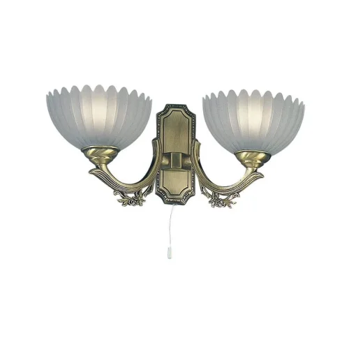 Бра c выключателем  A 2825/2 Reccagni Angelo белый на 2 лампы, основание античное бронза в стиле классический 