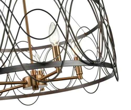 Люстра подвесная Stradivario VL4104P05 Vele Luce без плафона на 5 ламп, основание никель в стиле классический  фото 2